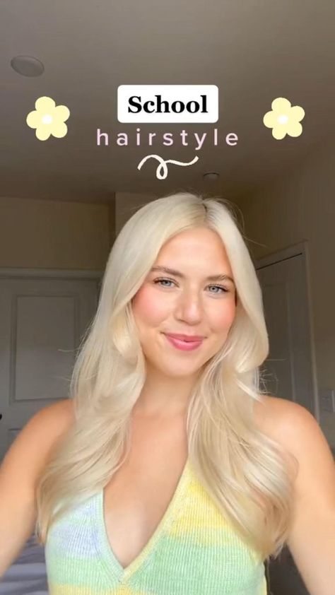 Pin on Beauty Trendy Summer Hairstyles, Preppy Hairstyles, Hair Tips Video, Clip Hairstyles, Hairdos For Short Hair, Hair Tutorials For Medium Hair, Peinados Fáciles Para Cabello Corto, Hair Stylies, Back To School Hairstyles