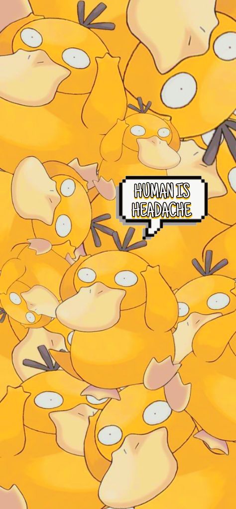 Psyduck Wallpaper Iphone, Psyduck Headache, Psyduck Aesthetic, Psyduck Wallpaper, Cute Psyduck, Pokemon Painting, Pokemon Backgrounds, Cute Fall Wallpaper, Pokemon Memes