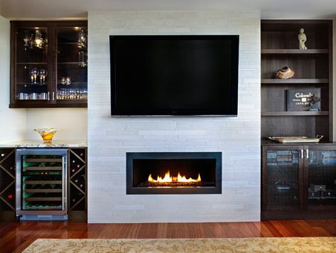 Built In Dry Bar Next To Fireplace, Built In Bar Next To Fireplace, Built In Tv Wall Unit With Wine Fridge, Built In Bar Fireplace, Wine Fridge Next To Fireplace, Tv Wall With Bar, Fireplace Tv Wall With Wine Rack, Fireplace Dry Bar, Bar Next To Fireplace Built Ins