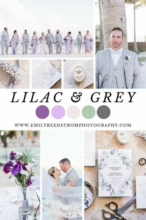 Grey Wedding Colors, Purple And Grey Wedding, Lilac Wedding Themes, Light Purple Wedding, Lavender Wedding Theme, Bridals By Lori, Gray Wedding Colors, Grey Lilac, Purple Stuff