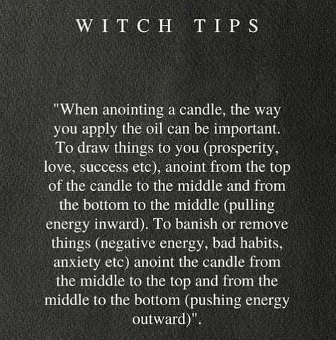 Candle Anointing, Banish Negative Energy, Witch Stuff, Badass Quotes, Negative Energy, Spiritual Growth, Witch, How To Apply, Candles