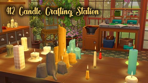 Crafting Station, Expensive Candles, Champagne Toasting Flutes, Ts2 Cc, Coloured Feathers, The Sims 2, Single Candle, Instant Photos, Candles Crafts