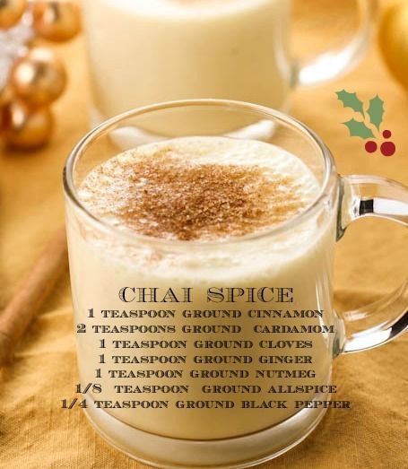 Chai spice recipe used this with chia seed overnight breakfast pudding Eggnog Smoothie, Chai Smoothie, Chai Spice Mix, Chai Tea Recipe, Books And Tea, Dry Mixes, Cozy Drinks, Chai Tea Latte, Homemade Spices