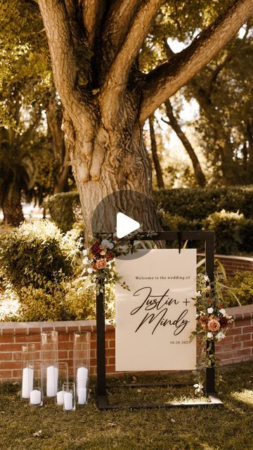 DIY Wedding Welcome Sign   Amazon materials are linked in my bio! . . . #welcomesign #weddingwelcomesign #wedding #diywedding #DIYwedding... | Instagram Easy Diy Welcome Sign Wedding, Wooden Wedding Welcome Sign Diy, Welcome Wedding Sign Cricut Font, Forest Wedding Welcome Sign, Wedding Entrance Sign Chalkboards, Diy Wedding Welcome Sign, Wedding Walk, Wedding Entrance Sign, 13th Anniversary