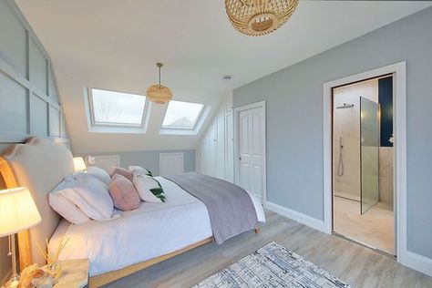 Dormer Conversion, Loft Bedroom Decor, Loft Ensuite, Loft Conversion Plans, Loft Room Ideas, Loft Conversion Design, Loft Conversion Bedroom, Dormer Loft Conversion, Loft Inspiration