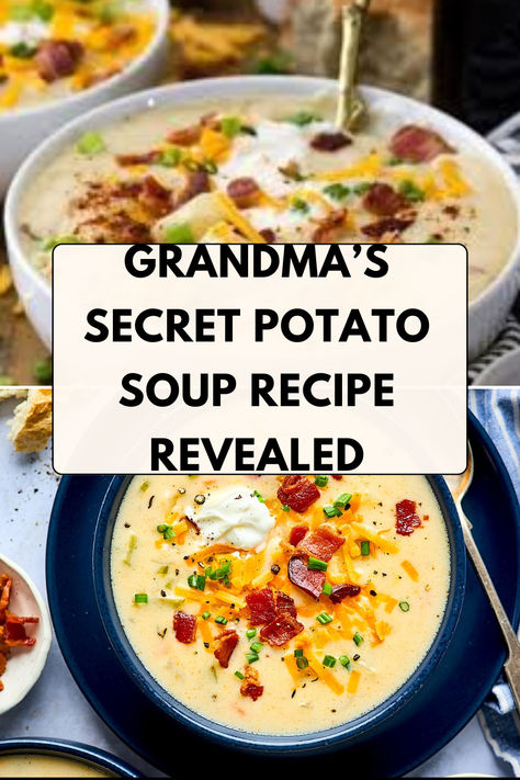 Grandma’s Secret Potato Soup Recipe Revealed – You Won’t Believe How Good It Is Grandma Potato Soup, Grandmas Potato Soup, Homemade Potato Soup Easy, Old Fashion Potato Soup, Golden Potato Soup, Best Potato Soup Recipe, Old Fashioned Potato Soup, German Potato Soup, The Best Potato Soup