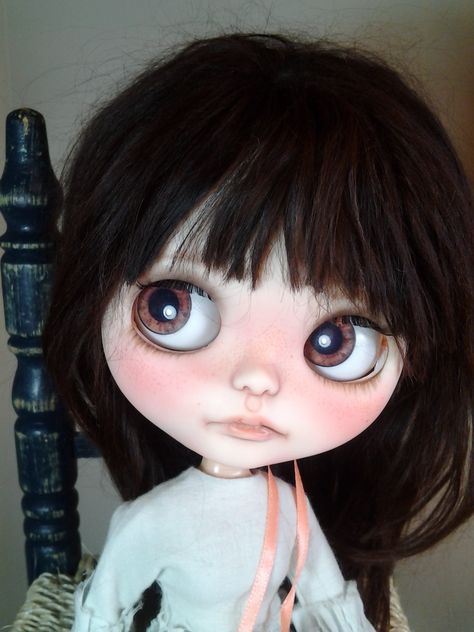 Zoey F/A | by ElfinHugs Dolls With Big Eyes, Pretty Dolls Cute, Umibe No Onnanoko, Brown Eyes Black Hair, Big Eyes Doll, Romantic Photoshoot, Girl Thinking, Living Dolls, Doll Eyes