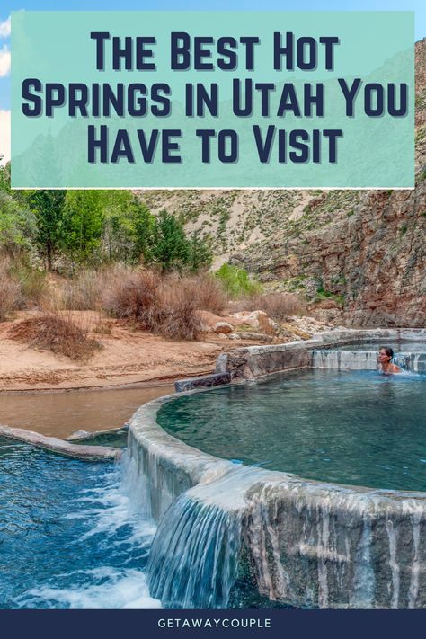 Next time you visit The Beehive State, relax in one of Utah’s hot springs to relax and rejuvenate your body and mind. The Best Hot Springs in Utah You Have to Visit Hot Springs In Utah, Hot Springs Utah, Utah Hot Springs, Quick Weekend Getaways, Utah Lakes, Spa Trip, Waterfall Features, Romantic Hotel, Camping Locations