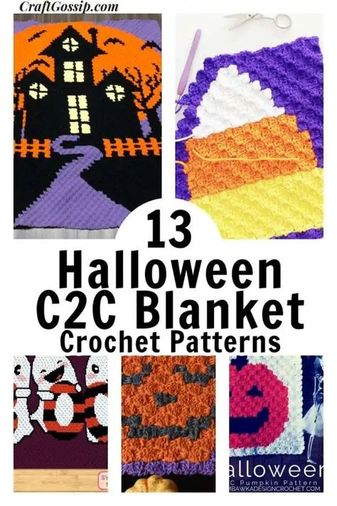 13 C2C Crochet Blanket Patterns Just For Halloween – Crochet Crochet Chucky Doll, Crochet Chucky, C2c Crochet Blanket, Candles Diy, Mug Rug Patterns, Halloween Crochet Patterns, Halloween Blanket, Diy Candle, Crochet Snowflakes