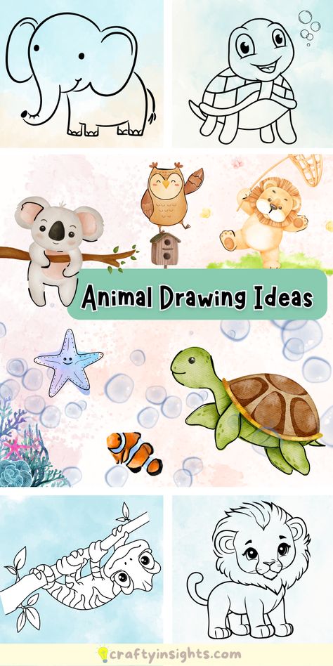 Embark on a visual safari with our collection of dynamic animal drawings, each meticulously crafted to inspire and captivate.  animal drawings | animal drawings sketchesanimal drawings easy | animal drawings sketches step by step | animal drawing ideas | animal drawing reference | animal drawing tutorial | animal drawings sketches simple | animal drawings sketches pencil Animal Drawings Sketches Pencil, Cartoon Animal Sketches, Easy Animal Drawings Sketches, Minimalist Drawing Ideas, Baby Animals Drawings, Animal Drawings Sketches Simple, Animal Drawings Easy, Animal Drawing Tutorial, Animal Character Illustration