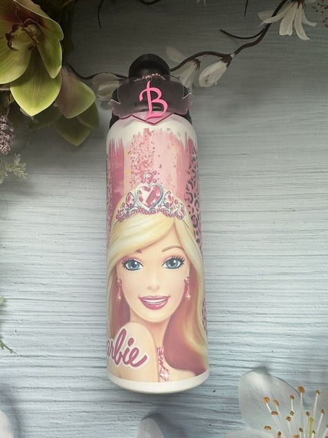 Personalised Barbie Water Bottle 700ml Back To School Present Gift | eBay Barbie Water Bottle, Vinyl Acrylic, Present Gift, Adhesive Vinyl, Drinkware, Back To School, Water Bottle, Vinyl, Etsy Uk