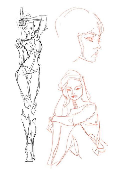 Stance Poses Drawing, Female Action Poses Drawing, Female Pose Drawing, Ahmed Aldoori, Female Pose, Drawing Body Poses, Body Sketches, Anatomy Sketches, Different Poses