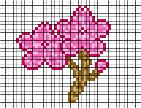 Graph Drawing, Flower Cherry Blossom, Grid Design, Alpha Pattern, Bag Crochet, Alpha Patterns, Friendship Bracelet Patterns, Bracelet Patterns, Friendship Bracelet