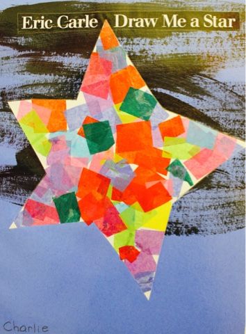 Kim & Karen: 2 Soul Sisters (Art Education Blog): Draw Me A Star by Eric Carle Star Crafts For Kids, Eric Carle Crafts, Eric Carle Classroom, Eric Carle Art, Crafts For Kids Preschool, Eric Carle Activities, Star Crafts, Space Art Projects, Sisters Art