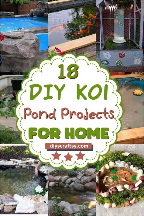 DIY Koi Pond Outdoor Ponds Diy, Diy Koi Pond, Koi Pond Ideas, Koi Pond Waterfall, Koi Pond Backyard, Fish Ponds Backyard, Diy Ponds Backyard, Fish Pond Gardens, Projects For Home