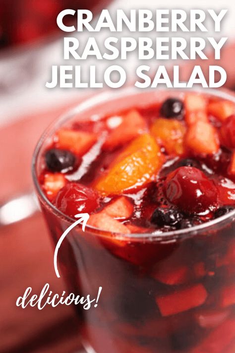 Cranberry Raspberry Jello Salad is the perfect light and fruity dessert after a heavy meal. It will satisfy your sweet tooth without weighing you down. #itisakeeper #recipe #recipes #cranberry #jello #jellosalad #sidedish #dessert #makeahead #christmas #thanksgiving #easyrecipe Cranberry Raspberry Jello Salad, Raspberry Jello Salad, Cranberry Jello Salad, Raspberry Jello, Cranberry Jello, Delicious Slow Cooker Recipes, Cranberry Salad, Jello Salad, Jello Recipes