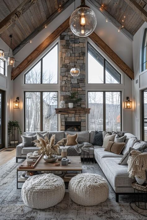 Big Lounge Room Ideas, Modern Farmhouse Living Room Design, Modern Farmhouse Style Living Room, Farmhouse Living Room Design, Comfy Cozy Home, Dream House Modern, Farmhouse Living Rooms, Lounge Room Design, Farmhouse Family Rooms