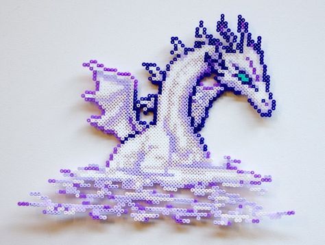 Mist Dragon, Hama Art, Final Fantasy Iv, Perler Creations, Melty Bead Patterns, Pearl Beads Pattern, Easy Perler Beads Ideas, Art Perle, Fuse Bead Patterns