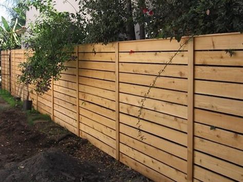 Wood Fence Gallery - Buzz Custom Fence Modern Wood Fence, Wood Fence Design, Underground Parking, Modern Fence Design, Cheap Fence, Horizontal Fence, Garden Privacy, Pergola Design, Diy Fence