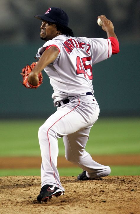 Pedro Martinez - Boston Red Sox Angels Stadium, Mlb Pictures, Pedro Martinez, Baseball Tips, Angel Stadium, Red Sox Nation, England Sports, Anaheim Angels, Red Sox Baseball