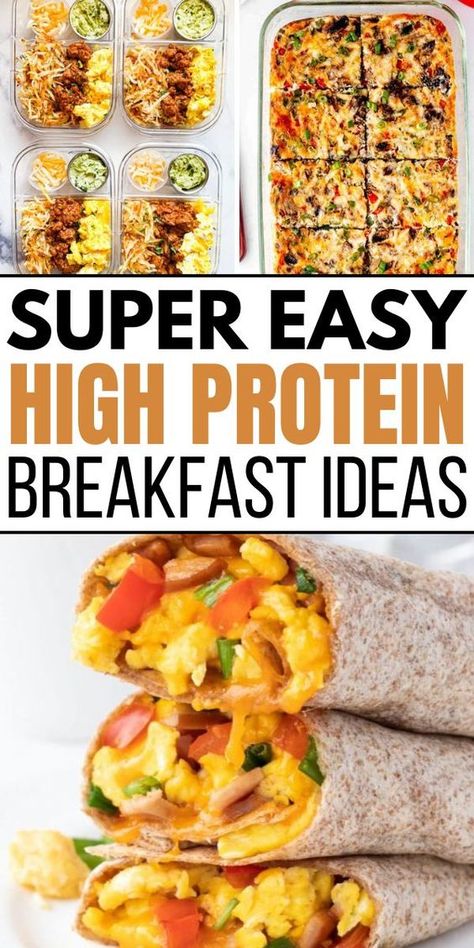 High Protein Low Calorie Breakfast Options: Discover quick and easy breakfast recipes that pack a protein punch without the extra calories. Enjoy egg sandwiches, protein bowls, and healthy wraps, making your morning meal both satisfying and nutritious. Protein Breakfast Meal Prep, High Protein Breakfast Meal Prep, Breakfast Meal Prep Recipes, Quick High Protein Breakfast, Easy High Protein Breakfast, Healthy Breakfast Wraps, High Calorie Breakfast, High Protein Low Carb Breakfast, Breakfast Meal Prep Ideas