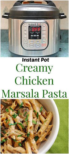 Instant Pot Creamy Chicken Marsala Pasta is the perfect meal of comfort. Creamy marsala and mushroom sauce with chicken scattered throughout. In a fraction of the time! | What's Cookin, Chicago? Chicken Marsala Pasta, Creamy Chicken Marsala, Marsala Pasta, Instant Pot Ideas, Instant Pot Pasta Recipe, Pressure Cooking Recipes, Power Pressure Cooker, Pressure Cooker Meals, Pasta Easy