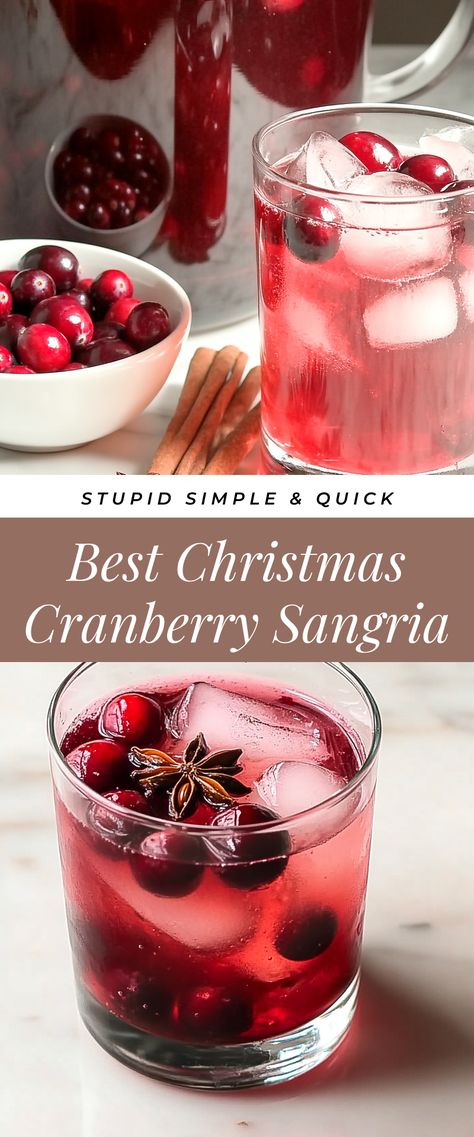 Image for Best Christmas Cranberry Sangria Christmas Sangria Recipes Easy, Cranberry Holiday Drink, Sangria Vodka Recipe, Christmas Sangria Recipes, Cranberry Sangria, Sangria Pitcher, Red Sangria Recipes, Easy Sangria Recipes, Clematis Varieties