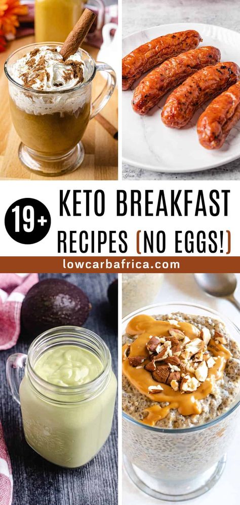 Keto Breakfast For Beginners, Egg Free Keto Breakfast, Keto Breakfast With Eggs, Easy Keto Breakfast On The Go, Low Carb No Egg Breakfast Ideas, Keto Breakfast Recipes Without Eggs, Keto Eggs, Non Egg Keto Breakfast, Keto Breakfast No Eggs