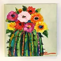 Cactus paintings | ellencrimitrent Cactus Paintings, Watercolor And Acrylic, Cheap Halloween Costumes, Fragrant Garden, Paint Flowers, Cheap Halloween, Marigold Flower, Flowering Shrubs, Art Products