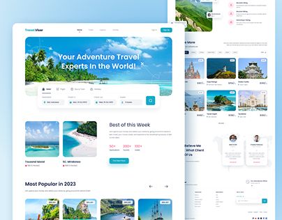 Check out new work on my @Behance profile: "Tours & Travel Booking Agency Website" http://be.net/gallery/210691225/Tours-Travel-Booking-Agency-Website Travel Booking Website Design, Travel Ui Design, Travel Agency Website, Travel Website Templates, Travel Website Design, Travel Booking, Web Design Tools, Booking Website, Gallery Website