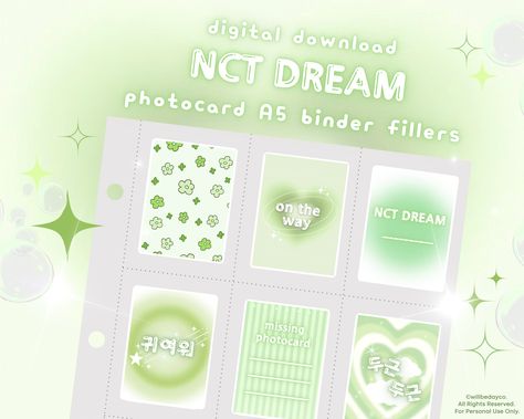 digital download | printable | photocard placeholders | sold on etsy Photocard Filler Template, Photocard Filler, Photocard Binder Fillers, Binder Filler, Kpop Photocard Binder, Kpop Binder, Photocard Binder, Filler Ideas, A5 Binder