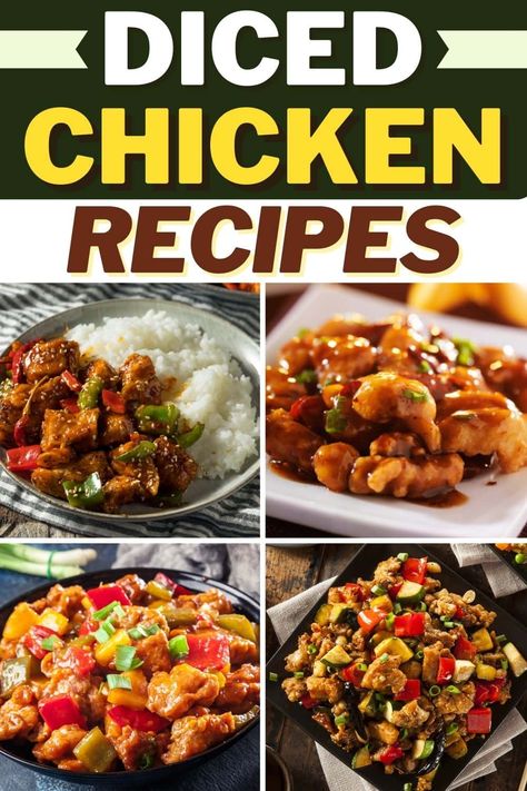 These terrific diced chicken recipes are wildly tasty and come together in no time. They're easy, super versatile, and family-friendly to boot. Cube Chicken Crockpot, Quick Cubed Chicken Recipes, Cubed Chicken Recipes Skillet, Recipe With Cubed Chicken, Diced Chicken Slow Cooker Recipes, Dinners With Cubed Chicken, Cubed Chicken Dinner Ideas, Cooked Cubed Chicken Recipes, Cubed Chicken Crockpot Recipes