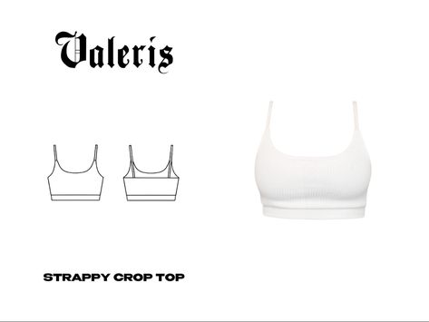 YouTube: Valeris Crop Top Sewing, Crop Top Sewing Pattern, Top Sewing, Strappy Crop Top, Top Sewing Pattern, Diy Clothes, Sewing Pattern, Sewing Patterns, Crop Top