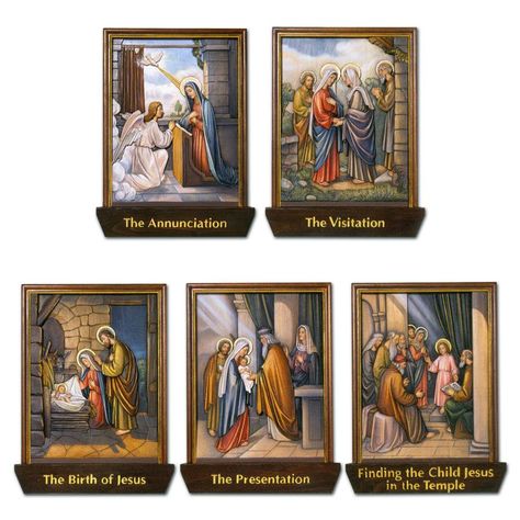 The Joyful Mystery of the Rosary Nature Wall Art Diy, Joyful Mysteries Of The Rosary, Joyful Mysteries, Rosary Mysteries, Rosary Prayers Catholic, Mysteries Of The Rosary, Jesus In The Temple, Religious People, Rosary Prayer