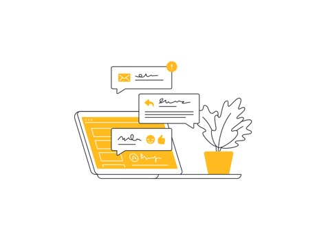 Email Chat Illustration by Nancy Nguyen on Dribbble Chat Illustration, Doodle Poster, Spot Illustration, Invoice Design, Daily Ui, Website Illustration, Motion Design Animation, Business Illustration, Vector Character