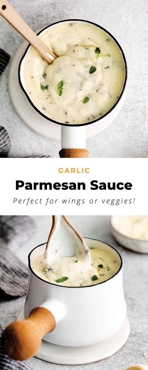 Parmesan Sauce For Pasta, Garlic Parm Wing Sauce, Garlic Parmesan Wings Sauce, Parmesan Garlic Wing Sauce, Parmesan Dipping Sauce, Garlic Parmesan Sauce Recipe, Garlic Parm Sauce, Sauce For Pasta, Parmesan Cheese Sauce