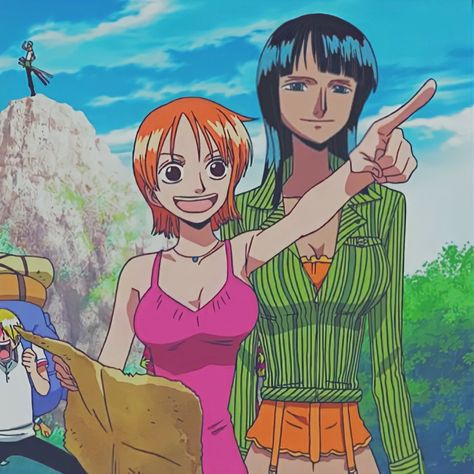 Name And Robin One Piece, Nami E Robin, Robin X Nami, Nami X Robin, Piece Pfp, Piece Icons, Zoro Nami, One Piece Nami, Nami One Piece