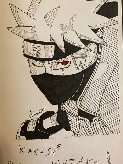 Kakashi Drawing, Naruto Drawing, Naruto Sketch Drawing, Naruto Tattoo, Naruto Sketch, Anime Drawing Books, Naruto Drawings, Anime Funny Moments, Sketch Artist