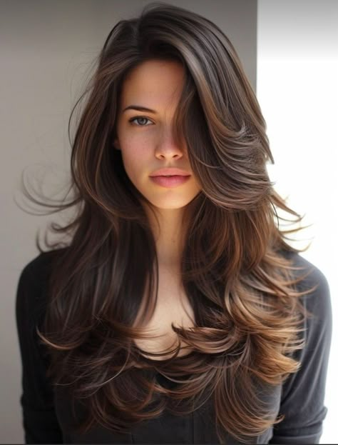 Haircut For Wavy Hair Medium Round Face, Butterfly Haircuts, The Butterfly Haircut, Easy Updos For Long Hair, Butterfly Haircut, Outfit Ideas 2024, Shaggy Haircuts, Long Layered Haircuts, Stylish Haircuts