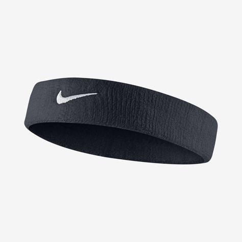 Nike Swoosh Headband (Obsidian) Nike Headband, 80s Workout, Nike Headbands, Nike Outfit, Headband Men, Amazing Clothes, Sports Headbands, Nike Elite, Nike Brand