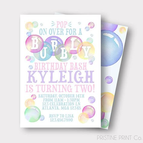 Bubble Birthday Theme, Two Bubbly Birthday, Bubbles Theme Birthday Party, Bubbles Birthday Party Theme, Bubble First Birthday Party, Bubble Birthday Invitations, Bubble Theme Party, Bubble Bash Birthday Party, Bubble Birthday Party Ideas