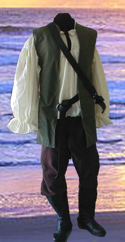 Pirate Pants, Mens Garb, Ren Faire Outfits, Costume Green, Ren Faire Costume, Don Pedro, Clothes Art, Fair Outfits, Medieval Costume