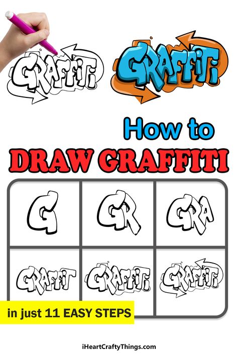 Graffiti Art On Paper Easy, How To Draw Graffiti Letters, Graffiti Drawing Step By Step, How To Make Graffiti Letters, How To Shade Graffiti Letters, Graffiti Lettering Step By Step, Graffiti Name Art Lesson, How To Graffiti Letters Step By Step, How To Write Graffiti Letters Step By Step