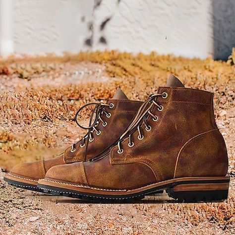 Combat Boots Plus Size, Coffee Winter, Mens Boots Online, Boots Plus Size, Brownish Yellow, Boots Combat, Men’s Boots, Leather Lace Up Boots, Classic Casual