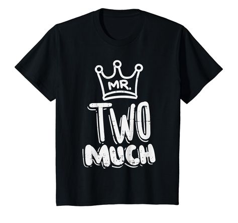 PRICES MAY VARY. Grab this cute Mr Two Much T-Shirt for your kid, son, little boy or nephew! It's the perfect gift idea & present for 2nd Birthday Party This fun Mr Two Much T-Shirt is a perfect gift for son, little boy or nephew kids, toddlers who will proudly wear this two 2 year old 2nd second 2nd birthday party apparel Lightweight, Classic fit, Double-needle sleeve and bottom hem Two Year Old Birthday Party Boy, 2nd Birthday Shirt Boy, 2nd Birthday Party For Boys, 2nd Birthday Boys, 2nd Birthday Gifts, 2nd Birthday Shirt, Second Birthday Ideas, Boy Birthday Party Themes, Toddler Boy Gifts