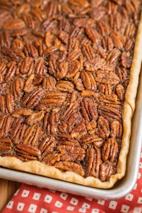 Easy Family Recipes | "Never making pecan pie any other way again | Facebook Pecan Pie Slab Bars, Chocolate Pecan Slab Pie, Pecan Pie Sheet Pan, Pecan Slab Pie 12 Tomatoes, Pecan Pie Sheet Cake, Pecan Sheet Pan Pie, Slab Pecan Pie Recipe, Less Sweet Pecan Pie, Pecan Slab Pie Recipe