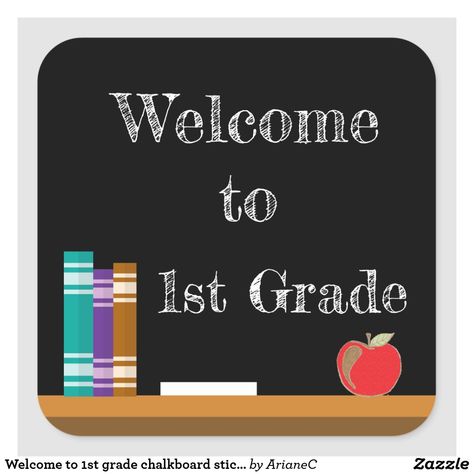 Welcome To 1st Grade, Grace Ann, Back To School Kindergarten, Graduation Images, Chalkboard Stickers, School Supplies For Teachers, Peppa Pig Birthday Party, School Kindergarten, Peppa Pig Birthday