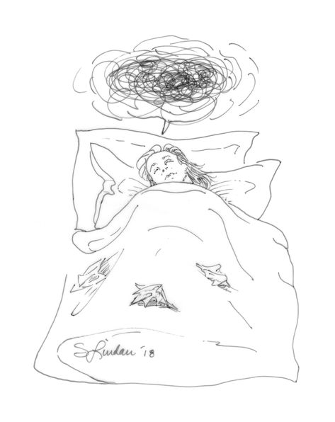 Sick In Bed Illustration, Sickness Drawing, Lying In Bed Drawing, Sick In Bed Aesthetic, Sleep On Bed, Dreaming Drawing, Sleeping Art, Weird Thoughts, Sick Quotes