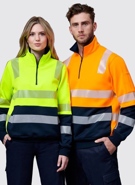 High visibility clothing has become a "standard" in industries around the world. High visibility safety fabrics save lives when ... High Visibility Clothing Women, High Vis Jacket, Hi Vis Fashion, High Visibility Clothing, Safety Vest Women, Workwear Ideas, Vest Ideas, Safety Jacket, Hi Vis Workwear