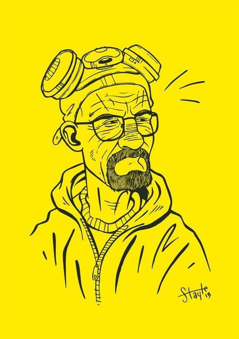 Breaking Bad Drawings, Breaking Bad Dibujo, Breaking Bad Drawing, Walter White Drawing, Breaking Bad Tattoo, Pencil Art Love, Breaking Bad Art, Bad Drawings, Drawing Superheroes